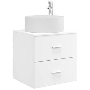 vidaXL Vanit&eacute; de lavabo mural Blanc 49,5 x 44,5 x 65,5 cm