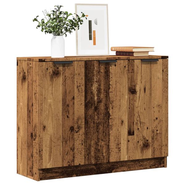 vidaXL Buffet vieux bois 90,5x30x70 cm bois d'ing&eacute;nierie