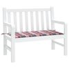vidaXL Coussin de banc de jardin motif &agrave; carreaux rouges 120x50x3 cm
