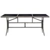 vidaXL Table de jardin Gris 170x80x74 cm R&eacute;sine tress&eacute;e
