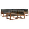 vidaXL Ensemble de canap&eacute;s d'ext&eacute;rieur 8 pc Naturel et Anthracite
