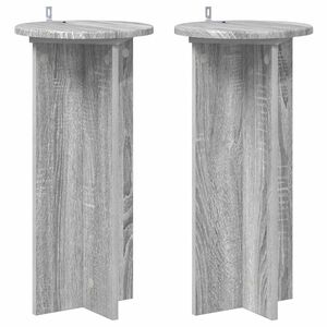 vidaXL Support de Plante 2 pc Sonoma gris 29,5 x 29,5 x 60 cm