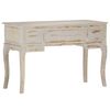 vidaXL Bureau Gris 115x45x75 cm Bois de manguier massif
