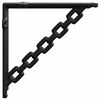 vidaXL Supports d'&eacute;tag&egrave;re murale 12 pc Noir 21 x 21 x 3.5 cm Acier