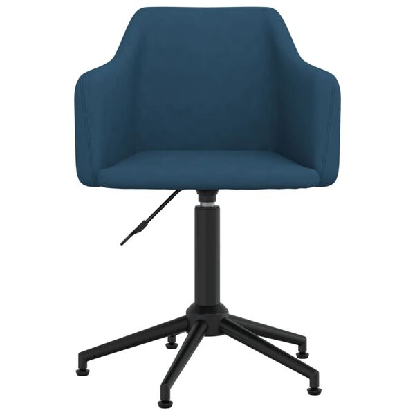 vidaXL Chaise pivotante de salle &agrave; manger Bleu Velours