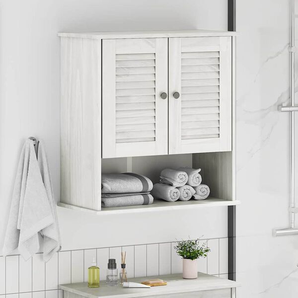 vidaXL Armoire de salle de bain avec porte VIGO Blanc et Blanc Antique