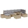 vidaXL Ensemble de canap&eacute; de jardin 8 pc polyrotin