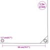 vidaXL B&acirc;che blanc 1,5x2,5 m 650 g/m&sup2;