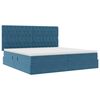 vidaXL Lit avec rangement et matelas Bleu fonc&eacute; 200 x 200 cm Velours