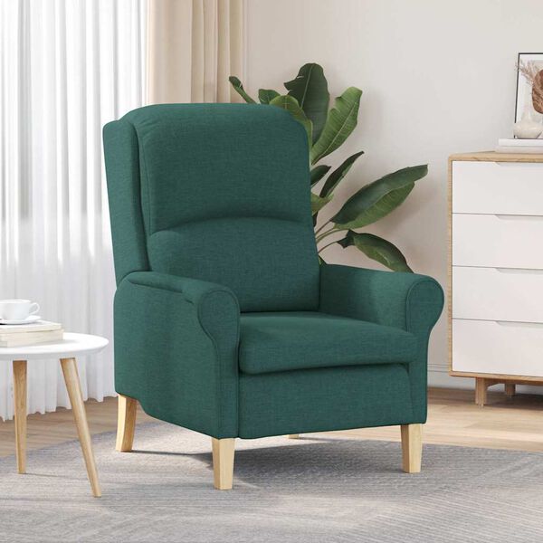 vidaXL fauteuil Vert fonc&eacute; 76 x 94 x 102 cm tissu