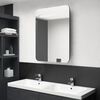 vidaXL Armoire de salle de bain &agrave; miroir LED gris 60x11x80 cm