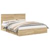vidaXL Lit de Rangement Ch&ecirc;ne Sonoma 160 x 200 cm Bois d'ing&eacute;nierie