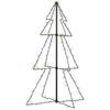 vidaXL Arbre de Noël cône 160 LED d'intérieur/d'extérieur 78x120 cm