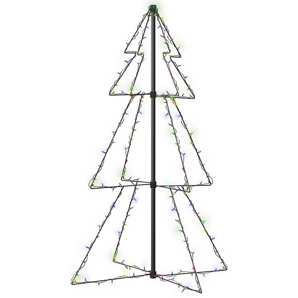 vidaXL Arbre de Noël cône 160 LED d'intérieur/d'extérieur 78x120 cm