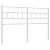 vidaXL T&ecirc;te de lit m&eacute;tal blanc 150 cm