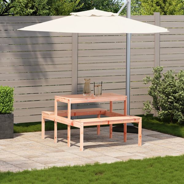 vidaXL Table de pique-nique 110x134x75 cm bois massif de douglas