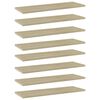 vidaXL Panneau de biblioth&egrave;que 8pcs Ch&ecirc;ne sonoma 60x20x1,5cm Agglom&eacute;r&eacute;