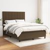 vidaXL Sommier &agrave; lattes de lit avec matelas Marron fonc&eacute; 140x190 cm