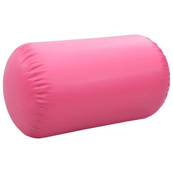 vidaXL Rouleau gonflable de gymnastique avec pompe 100x60 cm PVC Rose