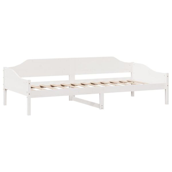 vidaXL Cadre de lit sans matelas blanc 90x190 cm bois de pin massif