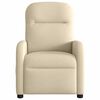 vidaXL Fauteuil inclinable de massage &eacute;lectrique cr&egrave;me tissu