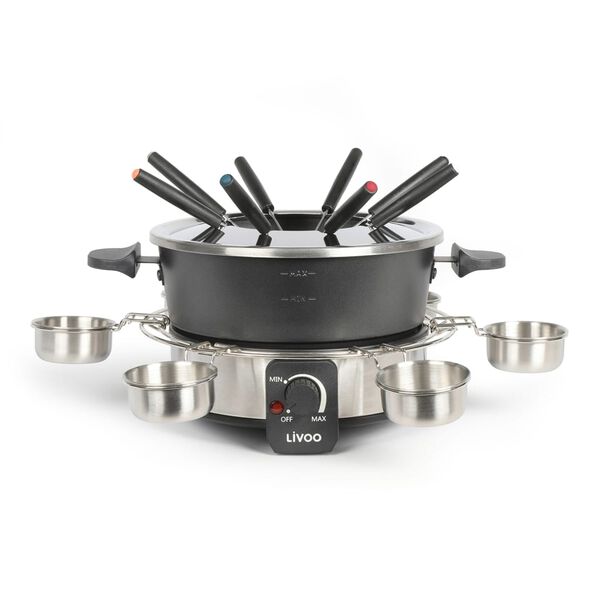 Livoo Caquelon &agrave; fondue &eacute;lectrique 8 personnes 1,8 L 1000 W Noir
