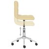 vidaXL Chaise pivotante de salle &agrave; manger Cr&egrave;me Similicuir
