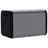 vidaXL Boîte de rangement de jardin 96x53x57 cm 230 L Gris foncé noir