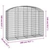 vidaXL Panier de gabions arqu&eacute; 200x50x140/160 cm Fer galvanis&eacute;