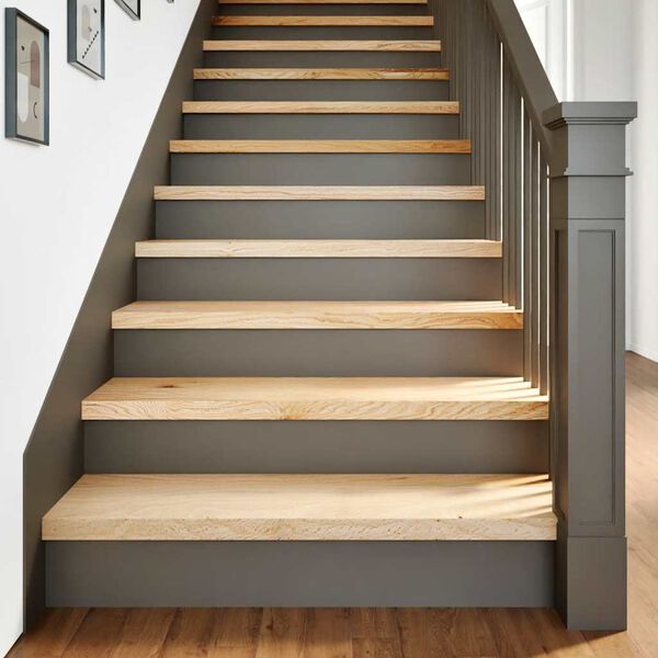 vidaXL Marches d'escalier 8pcs non trait&eacute; 100x30x2cm bois ch&ecirc;ne massif