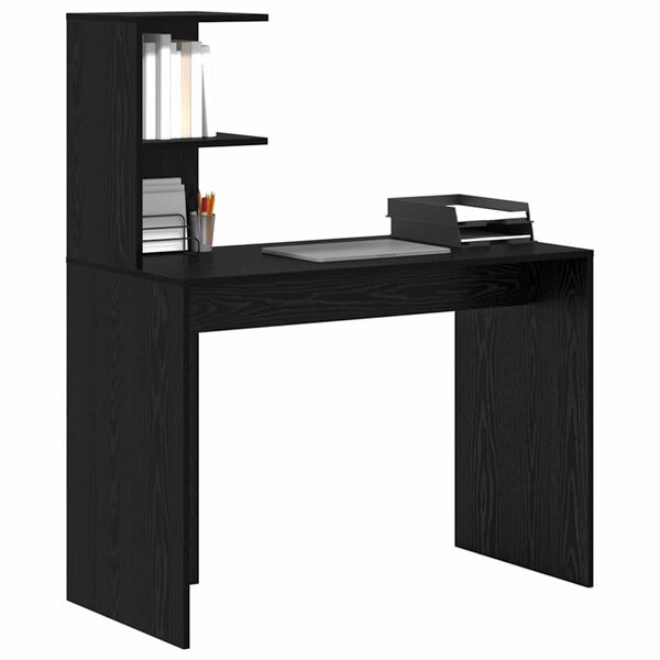 vidaXL Bureau Chêne noir 102 x 50 x 124 cm Bois d'ingénierie