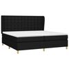 vidaXL Sommier &agrave; lattes de lit avec matelas Noir 200x200 cm Tissu