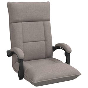 vidaXL Fauteuil de sol Taupe 66 x 66 x 80 cm tissu