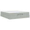 VidaXL Cadre de lit ottoman avec matelas gris clair 180x200 cm velours