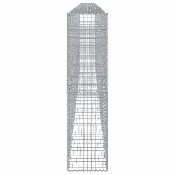 vidaXL Panier gabion avec couvercle 900x50x200 cm fer galvanis&eacute;