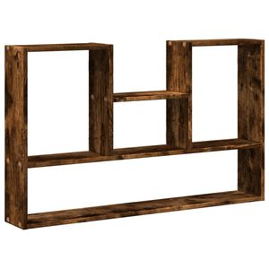 vidaXL &Eacute;tag&egrave;re murale ch&ecirc;ne fum&eacute; 99x15x60 cm bois d'ing&eacute;nierie