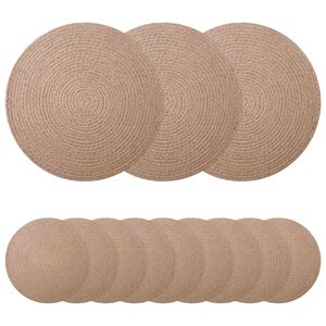 vidaXL Placemets en jute 12 pc Naturel 100 % jute Tossa