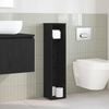 vidaXL Meuble de salle de bain avec porte-rouleau noir 20,5x20x90 cm