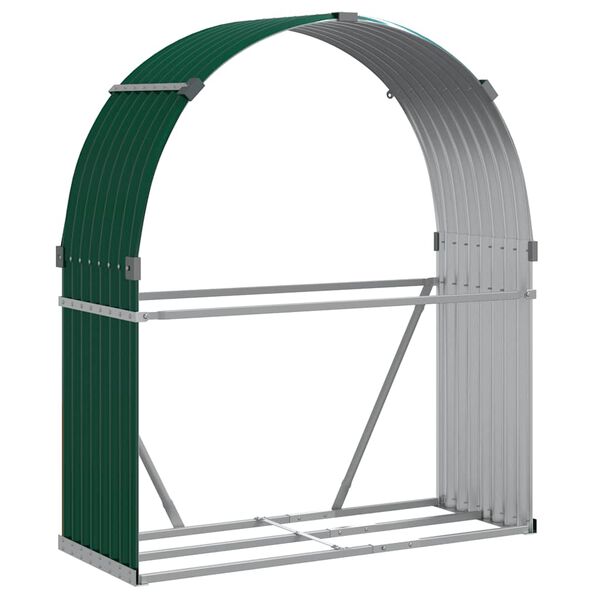 vidaXL Porte-b&ucirc;ches vert 120x45x140 cm acier galvanis&eacute;