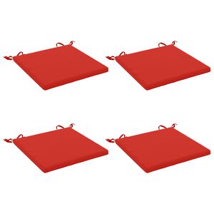 vidaXL Coussins de si&egrave;ge 4 pi&egrave;ces SOEST 4 pc 100 % polyester Rouge