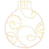vidaXL Boule de No&euml;l lumineuse &agrave; LED LOVIISA 160 LED Rouge 55 x 65 cm