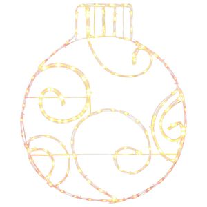 vidaXL Boule de No&euml;l lumineuse &agrave; LED LOVIISA 160 LED Rouge 55 x 65 cm