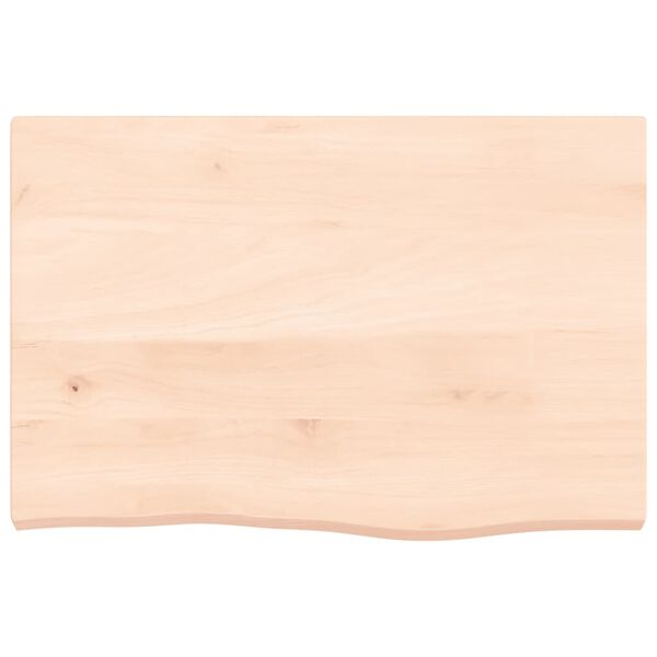 vidaXL Comptoir de salle de bain 60x40x(2-4) cm bois massif non trait&eacute;