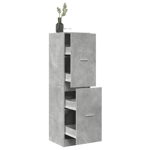 vidaXL Armoire d'apothicaire gris b&eacute;ton 40x41x144,5 cm bois ing&eacute;nierie