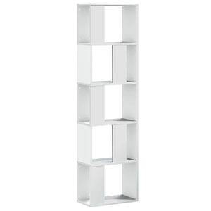 vidaXL Biblioth&egrave;que 5 niveaux blanc 45x23,5x162,5 cm bois d'ing&eacute;nierie
