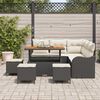 vidaXL Ensemble de canap&eacute; de jardin avec coussin 9 pcs Noir et Cr&egrave;me