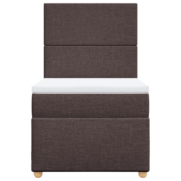 vidaXL Sommier &agrave; lattes de lit avec matelas Marron fonc&eacute; 100x200 cm