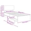 vidaXL Cadre de lit Ch&ecirc;ne Sonoma 100 x 200 cm Bois d&rsquo;ing&eacute;nierie