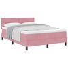 vidaXL Lit &agrave; ressorts avec t&ecirc;te de lit Rose 140 x 190 cm Velours