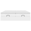 VidaXL Cadre de lit ottoman avec matelas blanc 160x200 cm similicuir